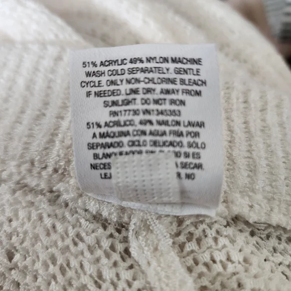 Shade & Shore Cover-up Pants Womens XL Cream Crochet NEW - Picture 8 of 9